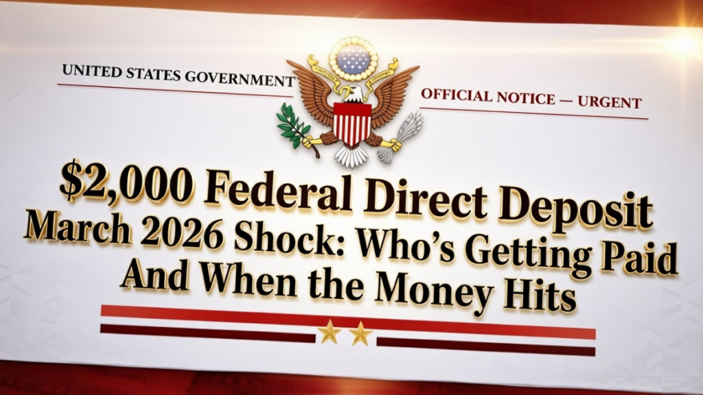 $2000 federal direct deposit March 2026