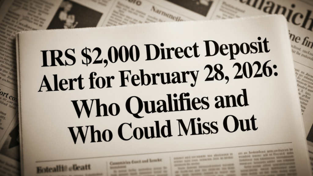 IRS $2000 payment 2026